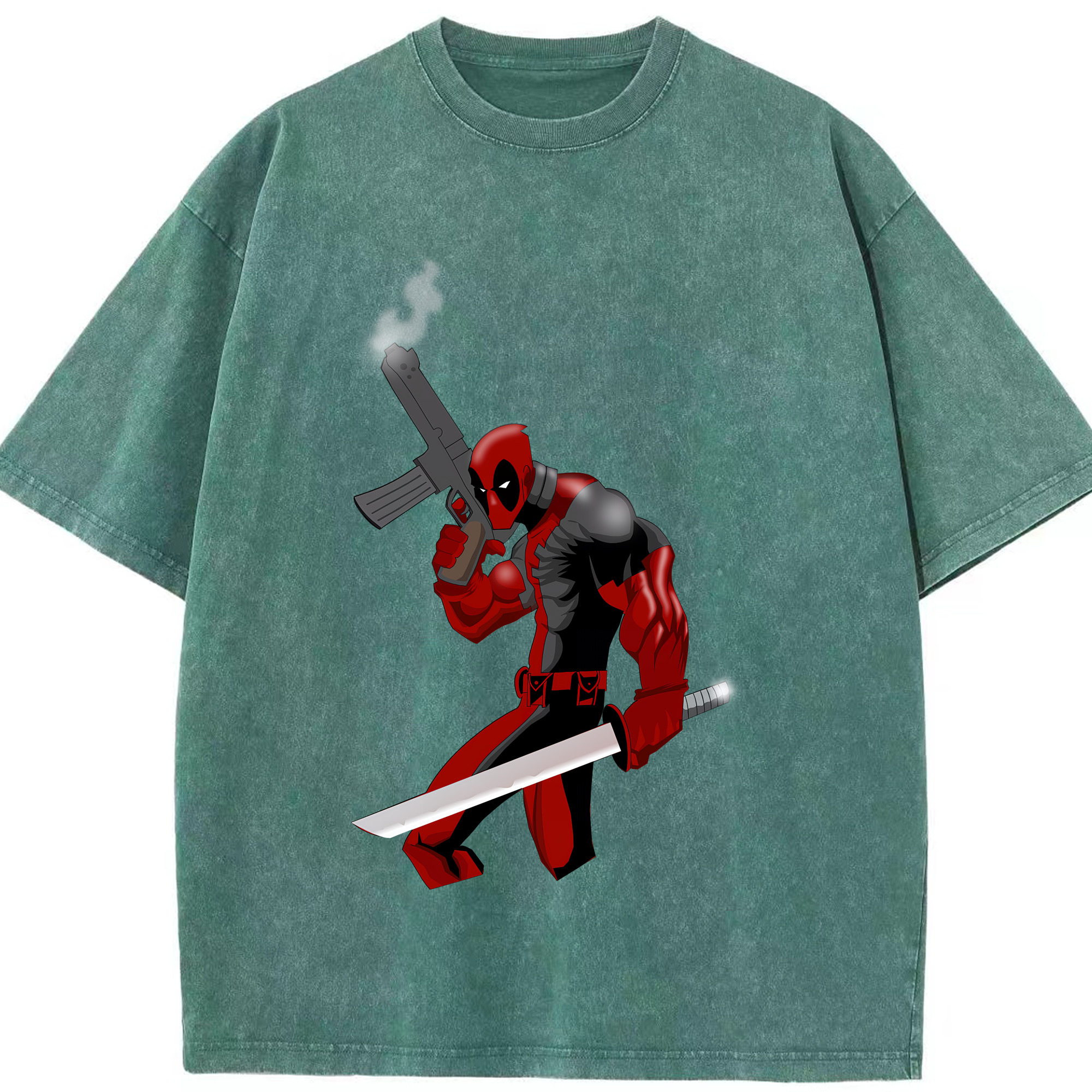 （画像用） Deadpool デッドプール 綿100% ヴィンテージ風 半袖Tシャツ（フロントプリント）